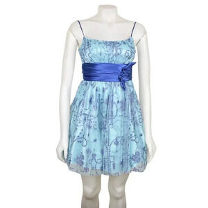 Beata Studio Dress Prom Grad Formal Blue Silver Size 5